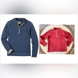 MOUNTAIN KHAKIS XL Maroon Hideaway 1/4 Zip Quilted Pullover Orig $100
